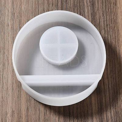 Flat Round DIY Candle Silicone Molds DIY-A056-01C-1