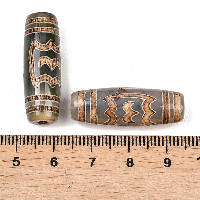 Tibetan Style dZi Beads TDZI-E004-50-1