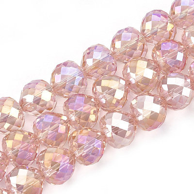 Electroplate Glass Beads Strands EGLA-T010-01H-1