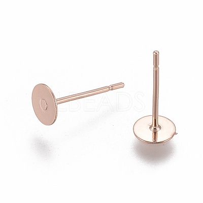 304 Stainless Steel Stud Earring Findings STAS-H436-24RG-5mm-1