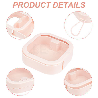 4Pcs 2 Colors Square ABS+TPE Multifunction Pocket-Sized Push Button Storage Box CON-GF0001-11-1