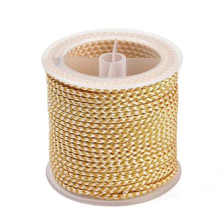11M Polyester Braided Cord with Cotton Core & Metallic Thread OCOR-Z006-01-07-1