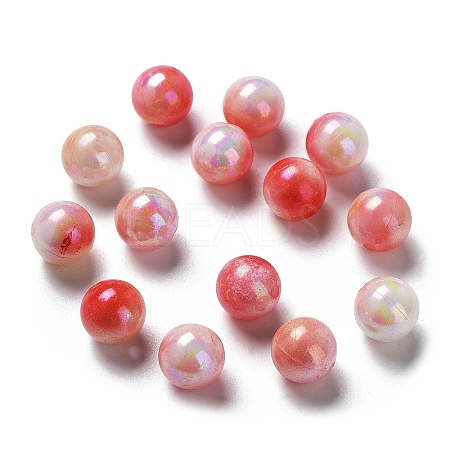 Two Tone Opaque Acrylic Beads SACR-P024-01B-W14-1