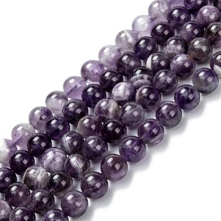Natural Chevron Amethyst Beads Strands G-S030-7.5mm-1