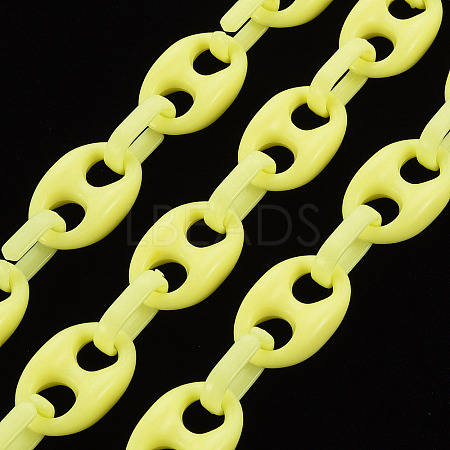 Handmade Opaque Acrylic Coffee Bean Chains LS-CHAC-ZX0001-01I-1