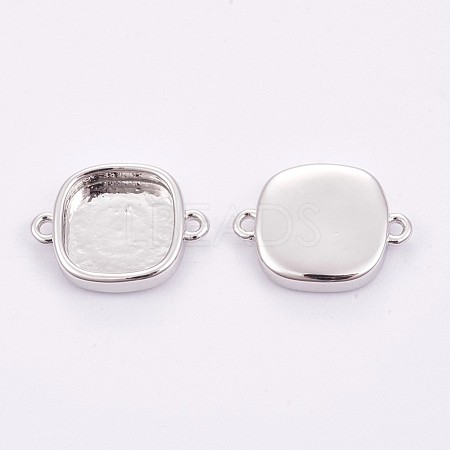 Brass Cabochon Connector Settings KK-F748-01P-1