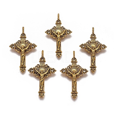 Tibetan Style Alloy Pendants PALLOY-J050-01AG-NR-1