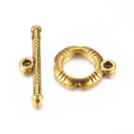 Tibetan Style Alloy Toggle Clasps GLF0322Y-NF-1