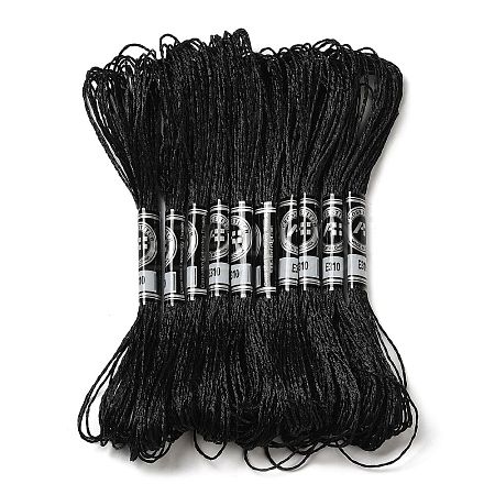 10 Skeins 12-Ply Metallic Polyester Embroidery Floss OCOR-Q057-A03-1