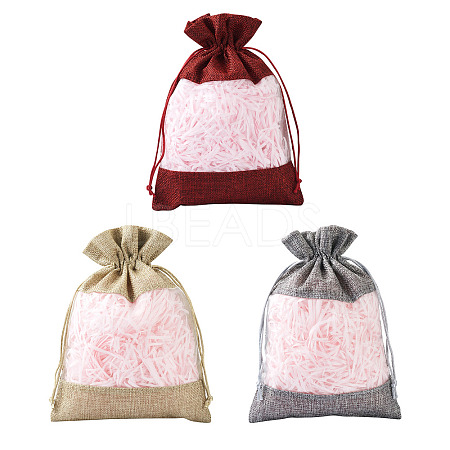 15Pcs 3 Colors Polyester Blank DIY Craft Drawstring Bag ABAG-CW0001-02-1