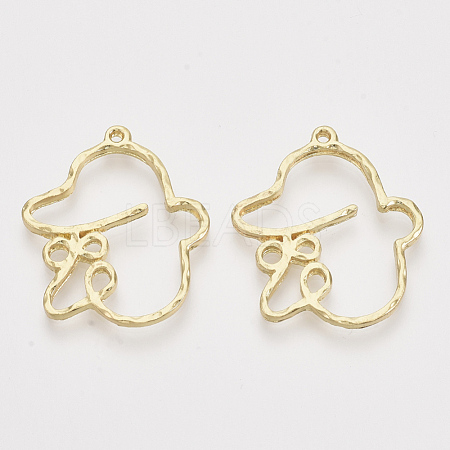 Alloy Open Back Bezel Pendants PALLOY-S121-83-1