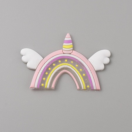 PVC Plastic Cabochons SIL-WH0019-15H-1