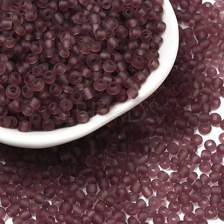 8/0 Frosted Round Glass Seed Beads X-SEED-A008-3mm-M16-1