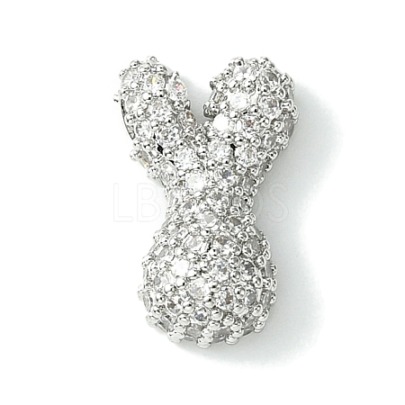 Rack Plating Brass Clear Cubic Zirconia Pendants KK-S378-01P-Y-1