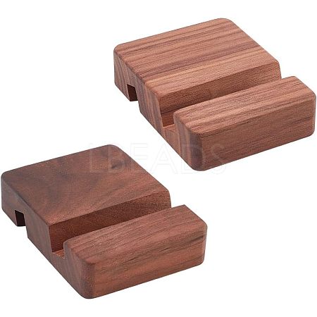 Walnut Wood Mobile Phone Holders AJEW-WH0248-154-1