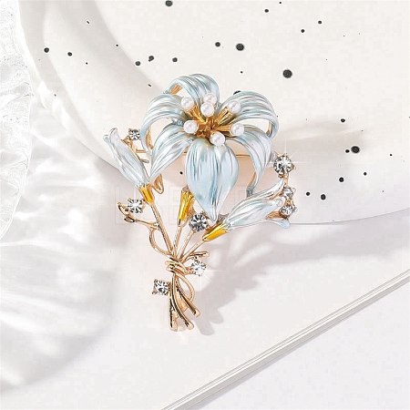 Lily Alloy Enamel Brooches PW-WGAC49F-04-1