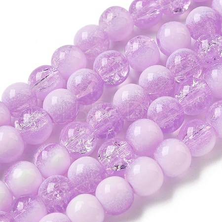 Crackle Glass Beads Strands GLAA-U001-8mm-04-1