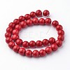 Opaque Solid Color Glass Beads Strands GLAA-D080-8mm-19-2