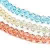 Transparent Painted Glass Beads Strands X1-DGLA-A034-T3mm-A13-4