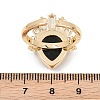 Brass with Natural Obsidian Finger Rings GG-CBACC2B-07G-09-5