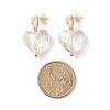 Transparent Acrylic Heart Dangle Stud Earrings EJEW-TA00167-4