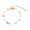 Nuggets Natural Ametrine Beaded Bracelet Makings AJEW-JB00953-02-1