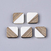 Resin & Walnut Wood Cabochons LS-RESI-S358-A-90G-1