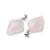 Natural Rose Quartz Pendants G-C110-05A-P-2