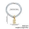 Fashionable Brass Micro Pave Clear Cubic Zirconia Charm Bracelets AF9298-11-1
