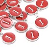 Platinum Plated Alloy Enamel Charms X-ENAM-S118-03I-P-4
