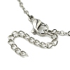 304 Stainless Steel Cable Chain Macrame Pouch Empty Stone Holder for Pendant Necklaces Making NJEW-TA00117-01-3