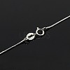Anti-Tarnish Trendy Unisex Rhodium Plated 925 Sterling Silver Snake Chain Necklaces STER-M034-A-09-3