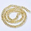 Electroplate Glass Beads Strands EGLA-A034-T1mm-B18-2