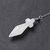 Natural Quartz Crystal Pointed Dowsing Pendulums AJEW-B020-05P-08-4