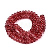 Crackle Transparent Glass Beads Strands GLAA-N074-02A-08-2