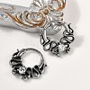 Snake 316 Surgical Stainless Steel Clear Cubic Zirconia Hoop Earrings X-EJEW-G416-39AS-3