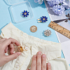 4Pcs 2 Colors Alloy Rhinestone Cufflinks HJEW-NB00212-3