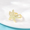 Ocean Theme Brass Cuff Rings RJEW-C135-01G-01-3