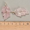 Natural Rose Quartz Pendants G-K372-06G-A05-3