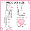 1 Set Heart & Bowknot Zinc Alloy Acrylic Mobile Phone Holders & Pendant Decorations AJEW-ME0002-81B-2