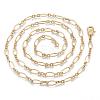 Brass Cable Chains Necklace Making MAK-S072-16B-MG-2