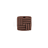 Tibetan Style Alloy Square Carved Stripes Beads TIBEB-5602-R-FF-1