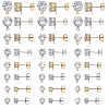 925 Sterling Silver Micro Pave Cubic Zirconia Stud Earring Findings STER-AR0001-28-1