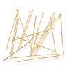 Brass Flat Head Pins KK-G331-11-0.7x40-2