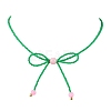 Glass Seed Pendant Necklaces for Women NJEW-MZ00031-04-1