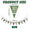 2Pcs Paper Rugby Triangle Flag Banners AJEW-SP0004-76-2