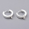 201 Stainless Steel Huggie Hoop Earrings Findings STAS-A167-01A-S-1