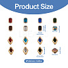 Kissitty 112Pcs 14 Style Electroplate Glass Beads Strands EGLA-KS0001-01-5