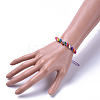 Waxed Cotton Cord Bracelets BJEW-JB04495-04-4