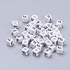 Acrylic Horizontal Hole Letter Beads PL37C9308-F-1